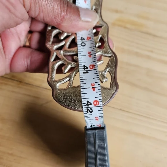 Apt 9 -- 2-Sided Silver and Brown Cutout Design Belt. Approx Length 42" - Picture 8 of 8